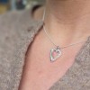 Handcrafted Scottish jewellery - Silver Chunky Heart pendant 